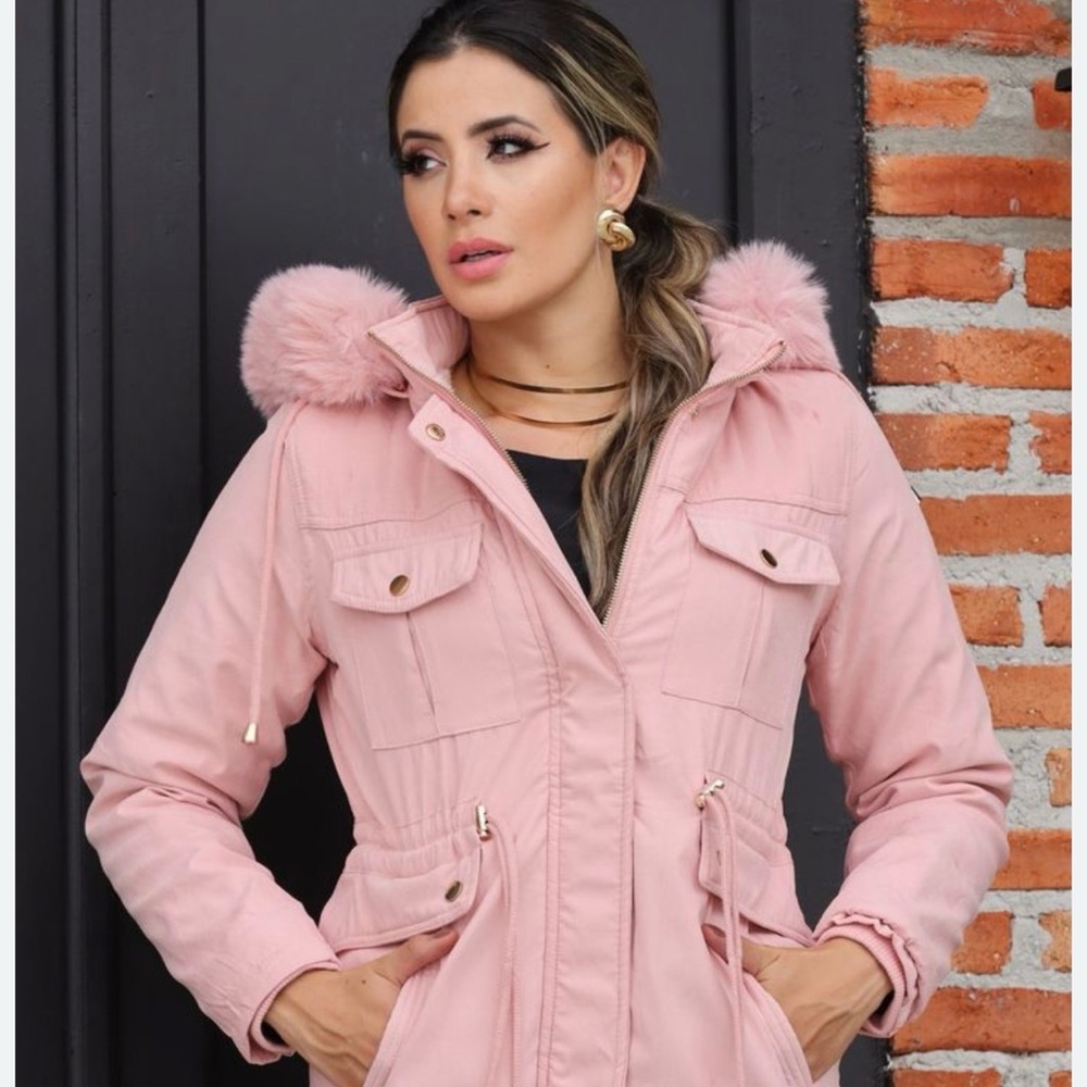 Women's Pink Parka Jacket